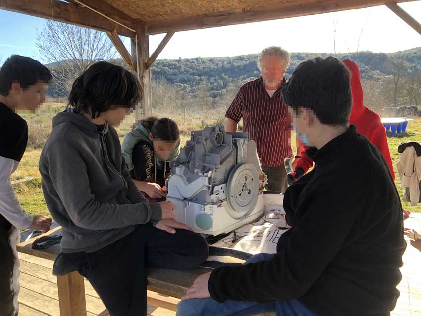 Recyclage d'une machine à laver en tour à poterie