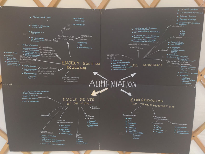 Exemple de carte mentale utilisée à Terre d'envol