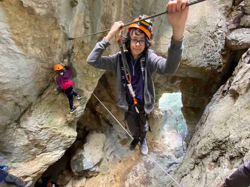 Via ferrata au collège Montessori